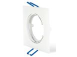 10X Cornice Da Incasso Ultrapiatta Angolare Bianca Faretto Da Incasso 80X80Mm Faretto Da Incasso A Soffitto Luce Da Incasso Incl. 10X Lampadine Led GU10 Da 5W Faretto Da Soffitto Bianco Neutro