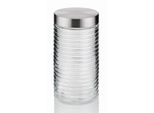 Vaso Kela Da 1,6 Litri In Vetro Diana Con Coperchio In Acciaio Inox