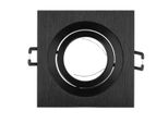 Faretto Da Incasso GU10 Cornice Da Incasso Orientabile A 35° Ø85Mm Foro In Alluminio Incl. Attacco GU10 Per Lampadine Led, Nero Spazzolato, Angolare