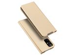 Custodia A Libro "Dux Ducis"" Compatibile Con Il Telefono Cellulare Samsung Galaxy A82 (A826S) Custodia A Portafoglio Con Funzione Di Supporto, Slot Per Schede Oro"