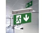 Braytron Led Luce Di Emergenza Luce Di Emergenza Illuminazione Di Emergenza Via Di Fuga Luce 2W Exit Freccia Giù Con Batteria Ricaricabile IP20