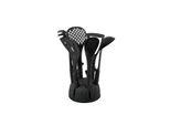 SchäFer Set Di Utensili Da Cucina 7 Pezzi Manici Ergonomici Posate Da Cucina Utensili Da Cucina Set Di Accessori Da Cucina Marmo Nero
