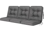 Set Di 3 Cuscini Da Giardino Pillowprim Venus - 150 Cm - Resistenti Agli Agenti Atmosferici E Ai Raggi Uv, Grafite