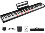 Costway 88 Tastiere Pianoforte Elettrico, Tastiera Digitale Portatile (128 Ritmi, 128 Toni E 20 Demo) Strumento Musicale Set Per Bambini E Adulti