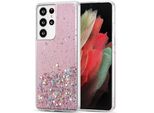 Wozinsky Star Glitter Shining Custodia Per Telefono Per Samsung Galaxy S21 Ultra 5G, Rosa