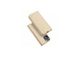 Custodia A Libro "Dux Ducis"" Compatibile Con Iphone 14 Plus Custodia Per Telefono Cellulare Custodia Protettiva Con Funzione Di Supporto, Slot Per Carte Di Credito Oro"