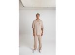 Tuta Sportiva Uomo Pantaloni Tempo Libero T-Shirt Tempo Libero Oversize L Beige