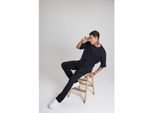 Tuta Sportiva Da Uomo Pantaloni Per Il Tempo Libero T-Shirt Per Il Tempo Libero Oversize L Nero