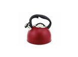 Bollitore Flute Michelino Da 2,5 Litri In Acciaio Inox Adatto A Tutti I Tipi Di Cucina Rosso