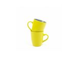 Set Di 2 Tazze Da Caffè Michelino - 300 Ml Per Tazza, Elegante E Pratico Giallo