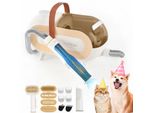 Katio Kadio Tosatrice Per Cani Con Aspirapolvere Per Peli Di Animali Domestici, Set Professionale Per La Toelettatura Di Animali Domestici Con 8 Strumenti Per La Toelettatura Di Animali Domestici Giallo