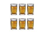 6 Pezzi. Set Di Bicchieri Retro Vintage Da Cocktail Cognac Whisky 400 Ml