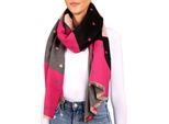 Brubaker Cashmirillo Sciarpa Da Donna Con Motivo A Cuore - 70 X 200 Cm - Calda, Accogliente E Oversize - Sciarpa Invernale In Lana, Rosa Nero E Rosa