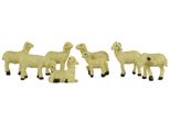 Figure Del Presepe Dipinte A Mano Pecorelle 7 Pezzi, Circa 4 Cm, Adatte A Figure Da 7-9 Cm