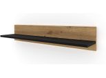 Scaffale Pensile Nuka G 100 Cm Scaffale Pensile Libreria Artisan Rovere / Nero Opaco