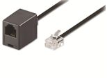 Goobay 68259 Cavo Di Prolunga Modulare, 3 M, Nero - Spina RJ11/RJ14 (6P4C) > Presa RJ11 (6P4C)