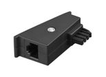 Goobay 95139 Adattatore Tae, 1 Pz. In Busta Di Plastica, Nero - Spina TAE-F > Presa RJ45 (8P2C)