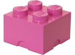 Lego Brick Contenitore Quadrato Impilabile Con 4 Borchie - Fucsia