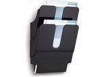Durable Espositore Da Parete Flexiplus 2 A4 Verticale, 2 Pezzi, Nero, 1709008060