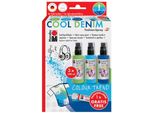 Vernice Spray Per Tessuti Marabu "Fashion Spray"", Set Cool Denim"