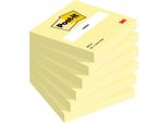 Post-It 654-6 Post-It Haftnotizen, 76 X 76 Mm, Gelb