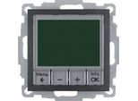 Berker 20441606 Regolatore Di Temperatura, Contatto No, Con Piastra Centrale, Temporizzato Antracite, Opaco Ber
