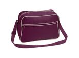 Bagbase BG14 | Borsa A Tracolla Retrò | 40 X 28 X 18 Cm - Colore: Borgogna/Sabbia - Dimensioni: 40 X 28 X 18 Cm