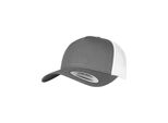 Flexfit 6506T | Cappello A 5 Pannelli Retro Trucker 2-Tone, Materiale Twill - Colore: Antracite/Bianco - Taglia: Unica