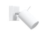 Lampada Da Parete Ring Bianco 1Xgu10 10W Acciaio 8X16X8Cm Sollux Lighting