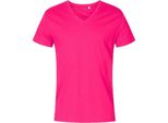 X.O By Promodoro 1425 | Maglietta Uomo Collo A V, Cotone Pettinato - Colore: Bright Rose - Taglia: Xs
