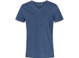 X.O By Promodoro 1425 | Maglietta Uomo Collo A V, Cotone Pettinato - Colore: Heather Navy - Taglia: S