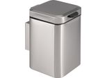 Bremermann Contenitore Per Cosmetici Quadrato A Parete 3 Litri Incl. Supporto A Parete Per Incollaggio O Foratura, Acciaio Inox