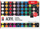Marabu1210000000207 Set Di Colori Acrilici Marabu "Basic"", 80 X 3,5 Ml"