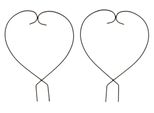 Set Di 2 Supporti Per Arrampicata A Forma Di Cuore Di Circa 46 Cm - Decorazione Da Giardino