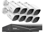 Sannce 8CH Dvr Kit, 1080P Ad Alta Risoluzione, Visione Notturna Fino A 30M, 8CH 8PCS Dvr Kit, 4T