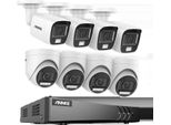 Sistema Di Telecamere Di Sicurezza, Risoluzione Ad Alta Definizione 5MP, 8CH Dvr Con Visione Notturna, 8CH Dvr 8 Piece Kits-C, Nessuno