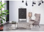 Highboard Gutmann Factory, Schwarz, B:90Cm H:160Cm T:42Cm, Massivholz, Sideboards, Highboard, Stauraumschrank, Breite 80 Cm