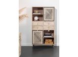 Highboard Gutmann Factory, Beige (Natur), B:90Cm H:165Cm T:45Cm, Sideboards, Highboard, Stauraumschrank, Breite 90 Cm