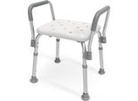 Emke Sgabello Da Doccia Con Bracciolo Rimovibile, Sgabello Da Doccia Antiscivolo Regolabile In Altezza, Sgabello Da Bagno Max. Portata 136 Kg - Sgabello Da Bagno Per Anziani