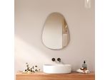 Emke Specchio Asimmetrico 70 X 50 Cm, Specchio Da Parete Per Bagno Asimmetrico, Specchio Moderno Ovale, Specchio Da Parete Per Bagno, Camera Da Letto, Corridoio