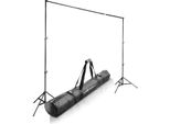 Walimex Pro Sistema Di Fondali Telescopici Xl 225-400 Cm Di Larghezza, Sistema Di Fondali Fotografici 102-256 Cm Di Altezza, Treppiede Per Lampada 5/8'', Per Fotografia, Video E Green Screen, Per Tele In Carta E Tessuto