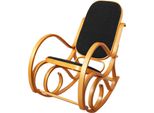 Sedia A Dondolo M41, Poltrona Girevole Poltrona Tv, Legno Massiccio ~ Aspetto Rovere, Ecopelle Nera