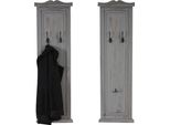 Set Di 2 Appendiabiti T33, Pannello Appendiabiti Da Parete, Ganci Da Parete In Legno 109X28X4Cm ~ Grigio Shabby