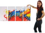 Pittura A Olio Wave, 100% Pittura Murale Dipinta A Mano Xl, 120X60Cm