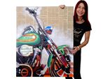 Pittura Ad Olio Moto, 100% Dipinto A Mano Pittura Murale Xl, 100X80Cm