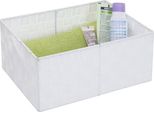 Cesto Portaoggetti HWC-C37, Cesto Decorativo Cesto Portaoggetti Scaffale Decorazione 14X31X23Cm ~ Bianco