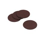 Sottobicchieri Di Vetro In Feltro Serie Alia Marrone 10 Cm 4 Pezzi