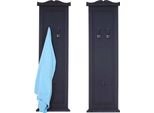 Set Di 2 Appendiabiti T33, Appendiabiti Da Parete, Pannello Appendiabiti, Ganci Da Parete In Legno 109X28X4Cm ~ Grigio Scuro Laccato