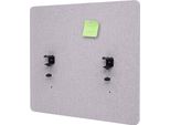 Divisorio Acustico Per Scrivania HWC-G75, Schermo Privacy Per Ufficio, Bacheca In Tessuto/Tessuto A Doppia Parete ~ 65X60Cm Grigio