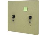 Divisorio Acustico Per Scrivania HWC-G75, Bacheca Per Scrivania Con Schermo Per La Privacy, A Doppia Parete In Tessuto/Tessuto ~ 60X65Cm Verde
